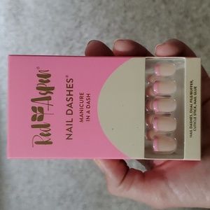 Red Aspen Nail Dashes.  Sweety's French Tip.